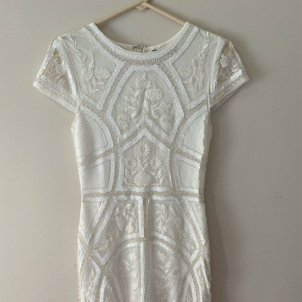 Lulus Spread Your Shine White Sequin Embroidered Bodycon Dress